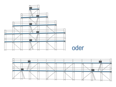 Giebelgerüst maxiXL - 2,5 m Felder