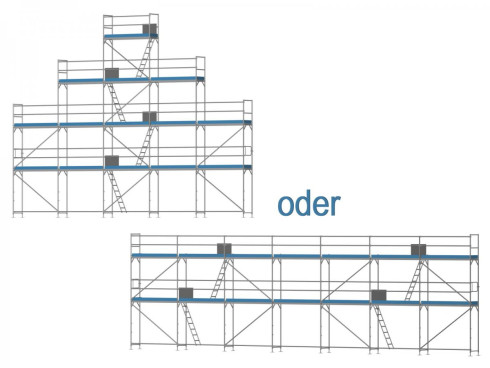 Giebelgerüst groß - 2,5 m Felder