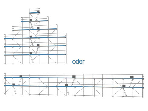 Giebelgerüst maxi xtra - 2,5 m Felder