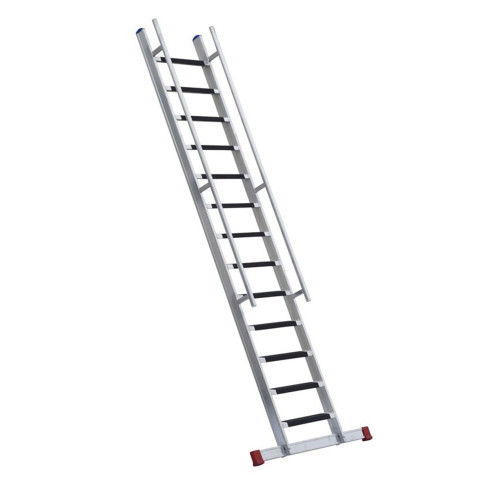 Stufenanlegeleiter 60 cm breit mit Handlauf und Antirutschbelag