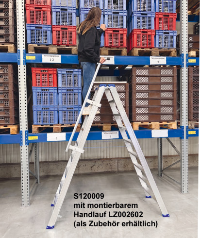 Stufenstehleiter beidseitig begehbar