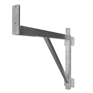 Treppe mit Podest, einseitigem Handlauf und Alu Lochblech-Stufen