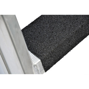 Stufenanlegeleiter 60 cm breit mit Handlauf und Antirutschbelag