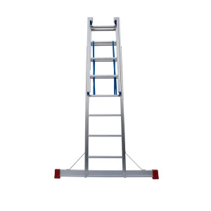 Mehrzweckleiter Industrieausführung 3-teilig, 41/47/53 cm breit mit Aussteifungsstreben an den Leiternteilen