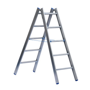 Sprossenstehleiter mit Gurten