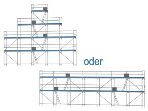 Giebelgerüst groß - 3,0 m Felder