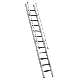 Stufenanlegeleiter 41 cm breit mit Handlauf und Antirutschbelag ohne Traverse